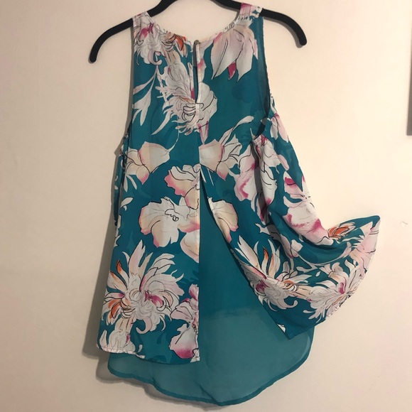 FLORAL FLOWY TANK BLOUSE - Picture 3 of 3